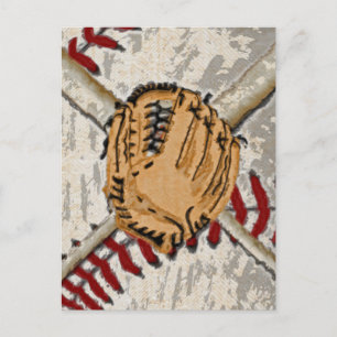 Impressionistisches Baseballdesign Postkarte