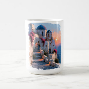 Impressionistisches Bild der Architektur von Santo Kaffeetasse
