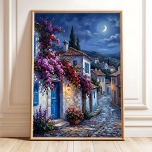 Impressionistisches Dorfleinwanddruck