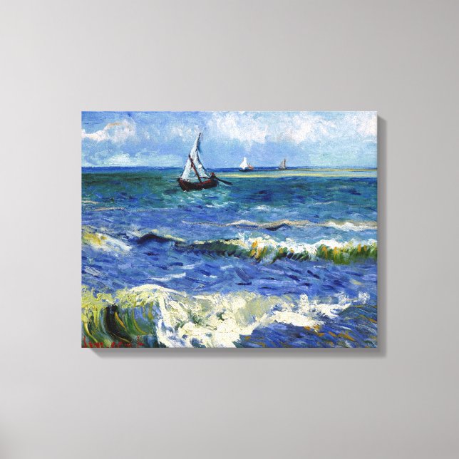 Impressionistisches Sailboat auf der Leinwand der  (Vorderseite)
