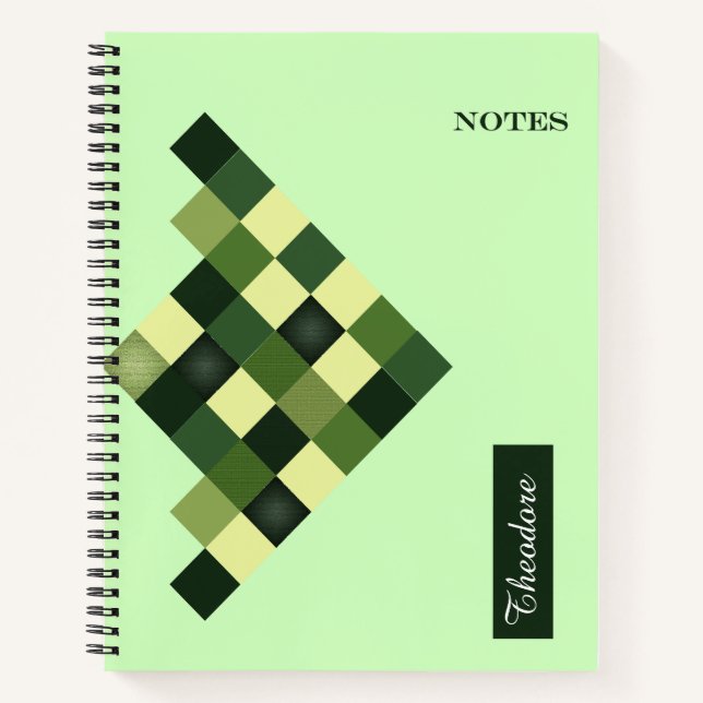 Impressive Green block - Back to School Notebook Notizbuch (Vorderseite)