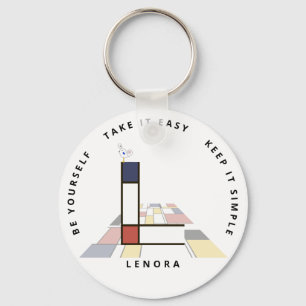 Impressive Neoplasticism Art Monogram. Letter L Schlüsselanhänger