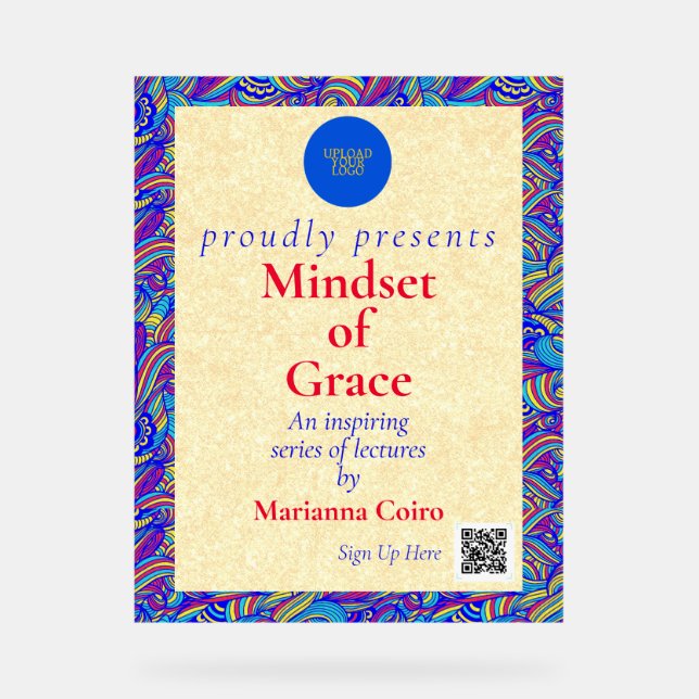 Impressive Personalized Colorful Acrylschild (Vorderseite)