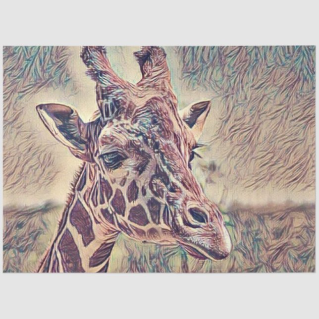 Impressivet Animal - Giraffe Seidenpapier (Vorderseite)