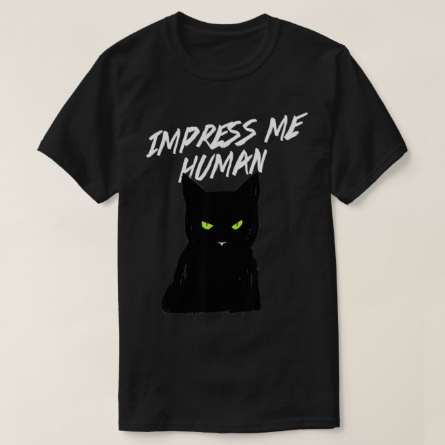 Impressum Mensch Sarcastic Katze Kittyworks T-Shirt (Design vorne)