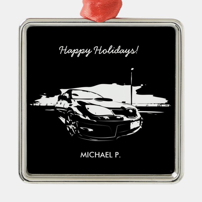 Impreza WTI "Antrieb" erstklassige Silbernes Ornament (Vorne)