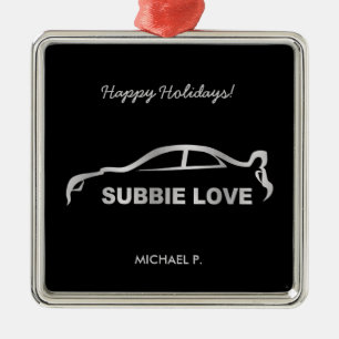 Impreza WTI-Silber "Subie Liebe-" Ornament Aus Metall