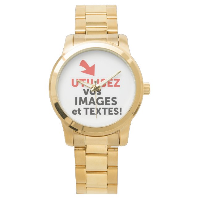 Imprimer vos designs en ligne DIY en Français Armbanduhr (Vorderseite)