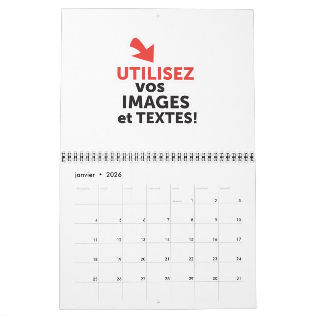 Imprimer vos konzepts en ligne en français kalender (Jan 2026)