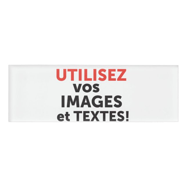 Imprimer vos konzepts en ligne en français namenschild (Vorderseite)