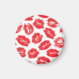Imprint Kiss Red Lips: Vintag nahtlos Magnet