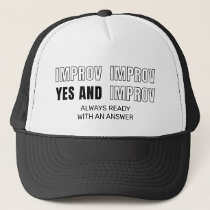 IMPROV JA und Improvisation Comedy Truckerkappe