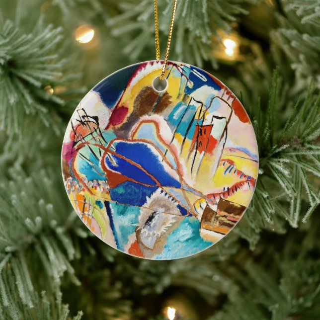 Improvisation 30 (Cannons) von Wassily Kandinsky Keramik Ornament (Baum)