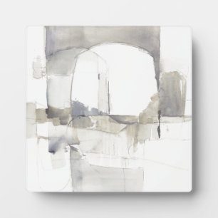 Improvisation I Grau Abstrakt Print Fotoplatte