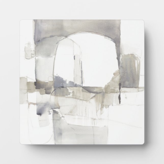 Improvisation I Grau Abstrakt Print Fotoplatte (Vorderseite)