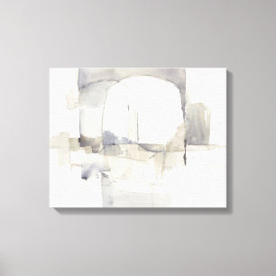 Improvisation I Grau Abstrakt Print Leinwanddruck