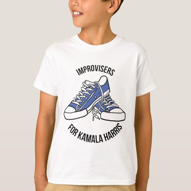 "Improvisatoren für Kamala Harris" Kinderprogramm  T-Shirt (Vorderseite)