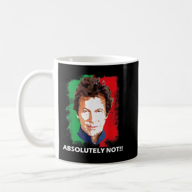 Imran Khan absolut nicht PTI Pakistan Premierminis Kaffeetasse (Links)