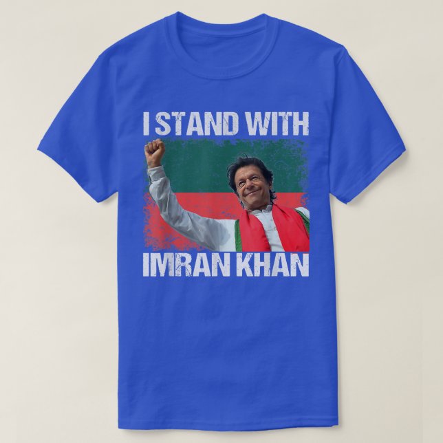 Imran Khan PTI Party Pakistan Support Freedom Flag T-Shirt (Design vorne)