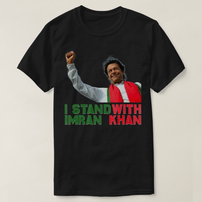 Imran Khan PTI Party Pakistan Unterstützung Freihe T-Shirt (Design vorne)