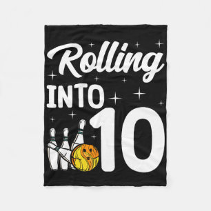 In 10 Bowling 10. Geburtstag Fleecedecke