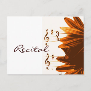 In 3/4-Time Music Erwägungsgrund Einladung Postkar