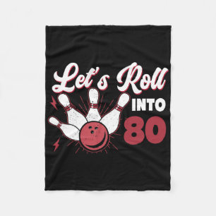 In 80 Bowling 80. Geburtstag 1 Fleecedecke