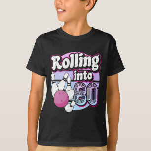 In 80 Bowling 80. Geburtstag T-Shirt