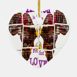 In Afrika habe ich Liebe gefunden Keramik Ornament