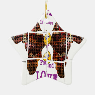 In Afrika habe ich Liebe gefunden Keramikornament