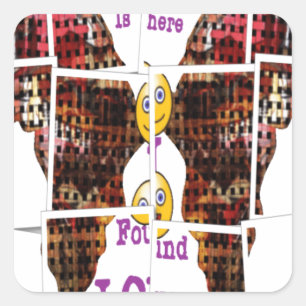 In Afrika habe ich Liebe gefunden Quadratischer Aufkleber