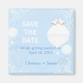 In Air Baby Blue Wedding speichern Sie das Datum Magnet
