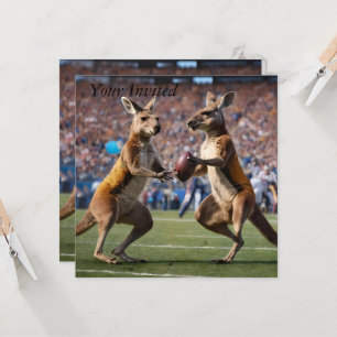 "In Aktion: Kangaroos spielt Aussie-Regeln Einladung
