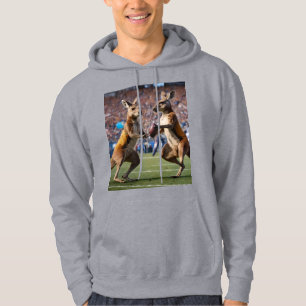 "In Aktion: Kangaroos spielt Aussie-Regeln Hoodie