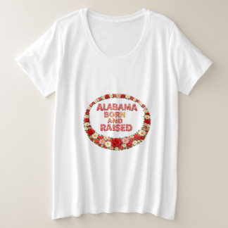 In Alabama geboren und aufgewachsen Illustration Große Größe T-Shirt