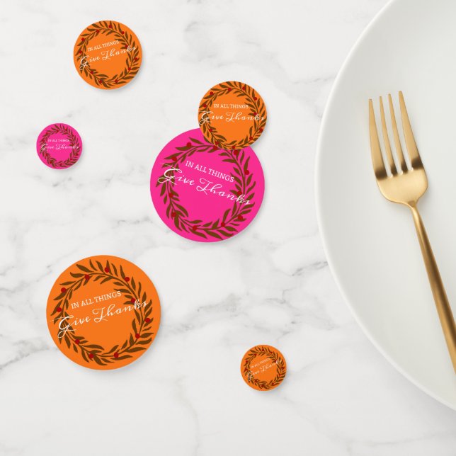 In allen Dingen dank brauner Krustenorange zurück Konfetti (Gruppe)