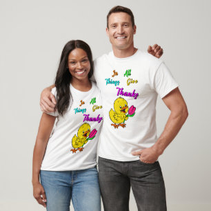 In allen Dingen Dank Chick Tulip Erntedank T-Shirt