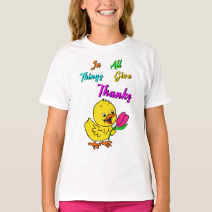 In allen Dingen Dank Chick Tulip Erntedank T-Shirt