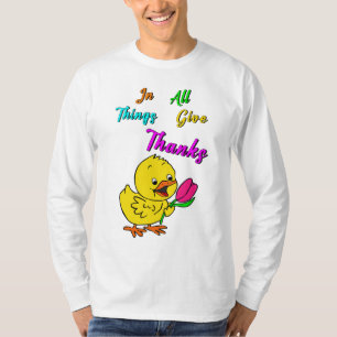 In allen Dingen Dank Chick Tulip Erntedank T-Shirt