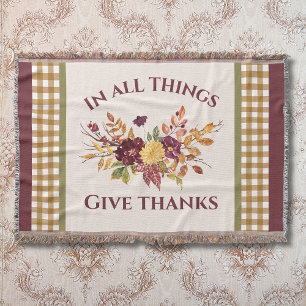 In allen Dingen Dank sagen Herbstflorales Design Decke
