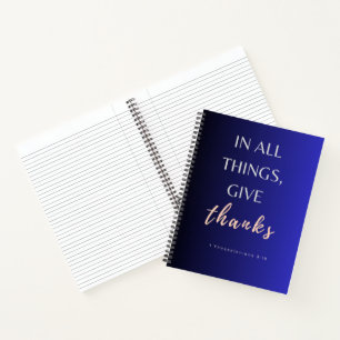In allen Dingen geben Dank Spiral Notebook Notizbuch