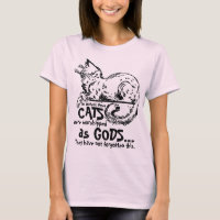 In alten Zeiten wurden Katzen als Götter-T-Shirt v