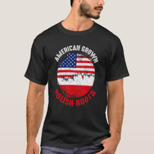 In Amerika angefertigte Vintage-Flaggen mit polnis T-Shirt