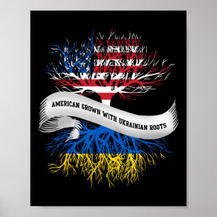 In Amerika gewachsen mit ukrainischen Wurzeln Ukra Poster