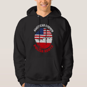 In Amerika gewachsene polnische Vintage-Flaggen fü Hoodie