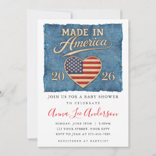 In Amerika Hergestellt Baby Shower Einladung