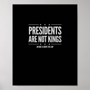 In Amerika sind Präsidenten keine Könige Retro Kla Poster