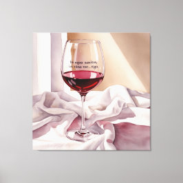 In Aqua Sanitas in Vino Vertigo Leinwanddruck