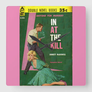 In At the Kill Zellulose Quadratische Wanduhr