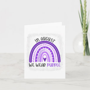In August We Wear Purple Overdose Awareness Month Karte